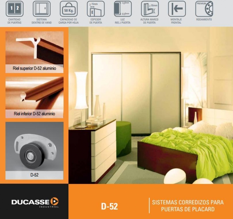 Sistema de Corredera para Closet D-52